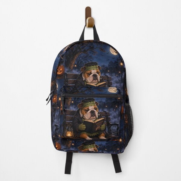 Item preview, Frankenstein's English Bulldog reading in Hyde Park at night designed and sold by Nomad-Paws.