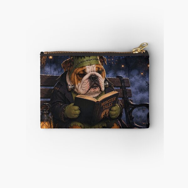 Item preview, Frankenstein's English Bulldog reading in Hyde Park at night designed and sold by Nomad-Paws.