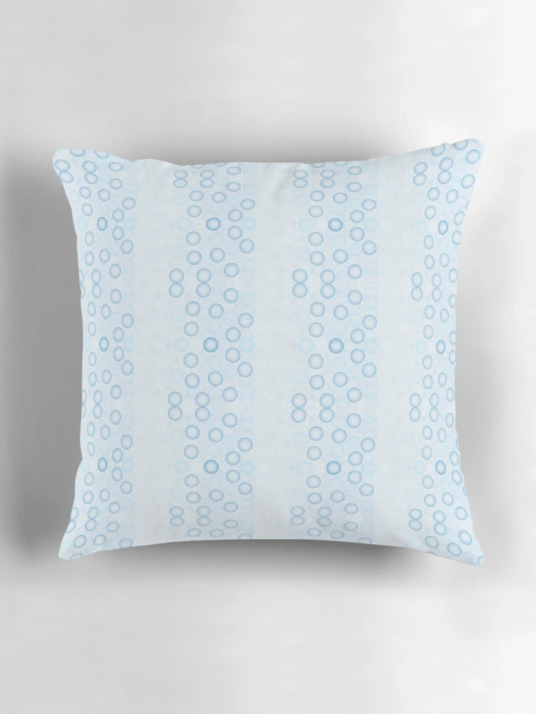 Thumbnail 3 of 4, Pillow, Blue Wavy Abstract Line Pattern designed and sold by SbRandomLab.