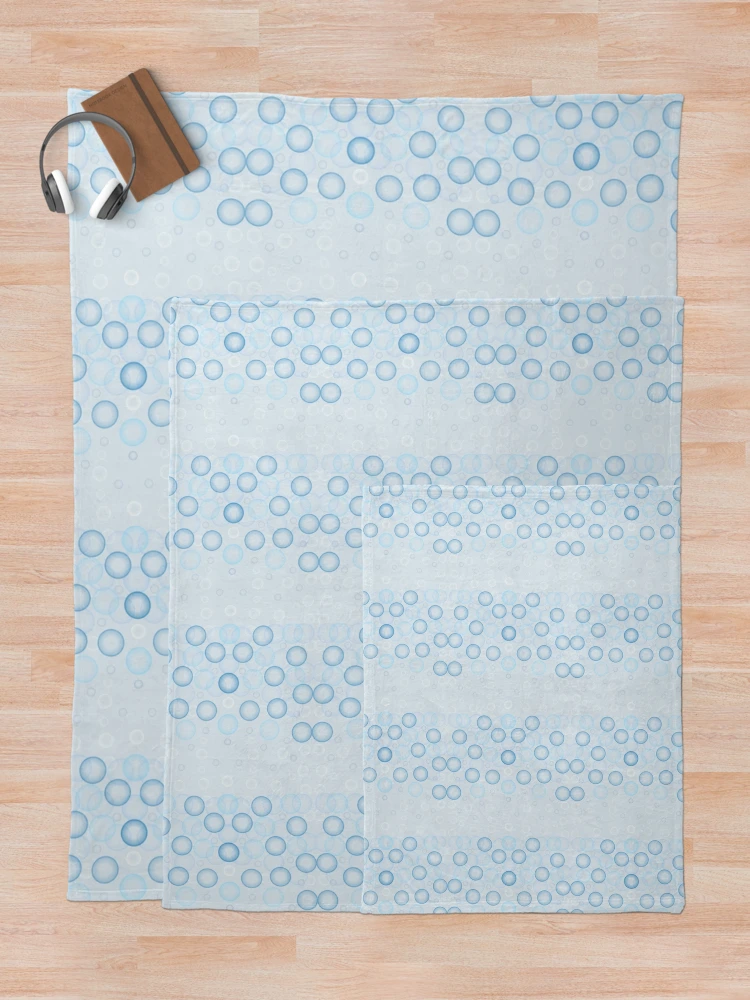 Thumbnail 5 of 6, Throw Blanket, Blue Wavy Abstract Line Pattern  designed and sold by SbRandomLab.