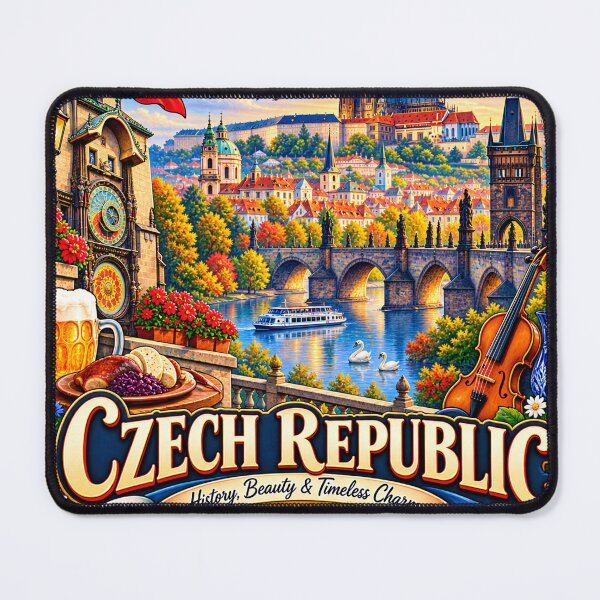 Item preview, Czech Republic Travel Sticker | Prague Astronomical Clock Castle & Beer Art designed and sold by alexcorporation.