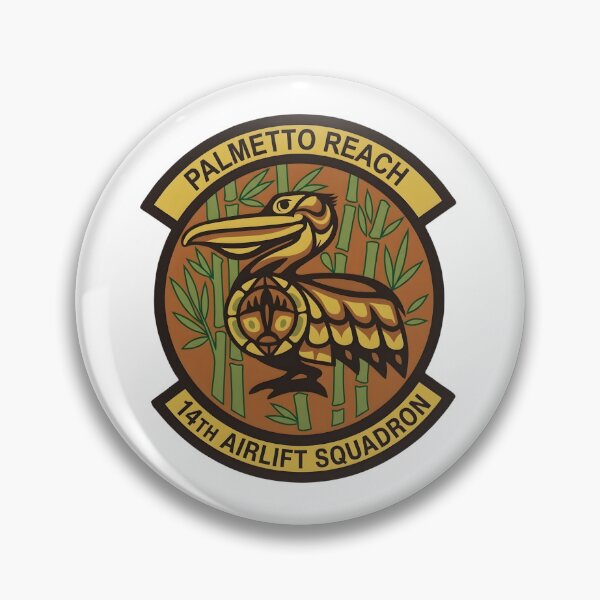 Item preview, USAF 14th Airlift Squadron "Pelicans" Palmetto Reach Patch designed and sold by CharlieDesings.