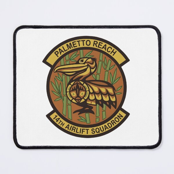 Item preview, USAF 14th Airlift Squadron "Pelicans" Palmetto Reach Patch designed and sold by CharlieDesings.