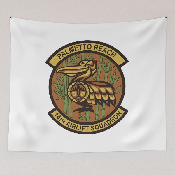 Item preview, USAF 14th Airlift Squadron "Pelicans" Palmetto Reach Patch designed and sold by CharlieDesings.