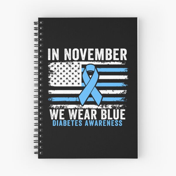 Item preview, In November We Wear Blue Diabetes Awareness Month Blue Ribbon Support designed and sold by 76Valeria.