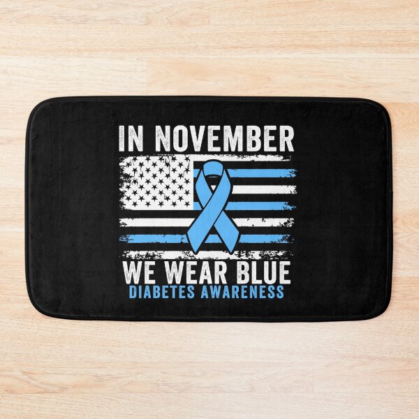 Item preview, In November We Wear Blue Diabetes Awareness Month Blue Ribbon Support designed and sold by 76Valeria.