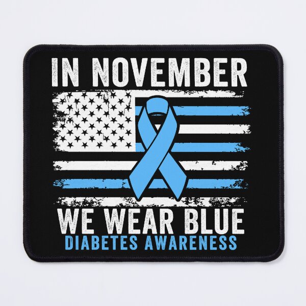 Item preview, In November We Wear Blue Diabetes Awareness Month Blue Ribbon Support designed and sold by 76Valeria.