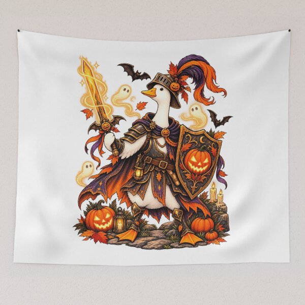 Item preview, Halloween Knight Goose – Paladin RPG with Pumpkin Sword and Shield designed and sold by J-Impression.