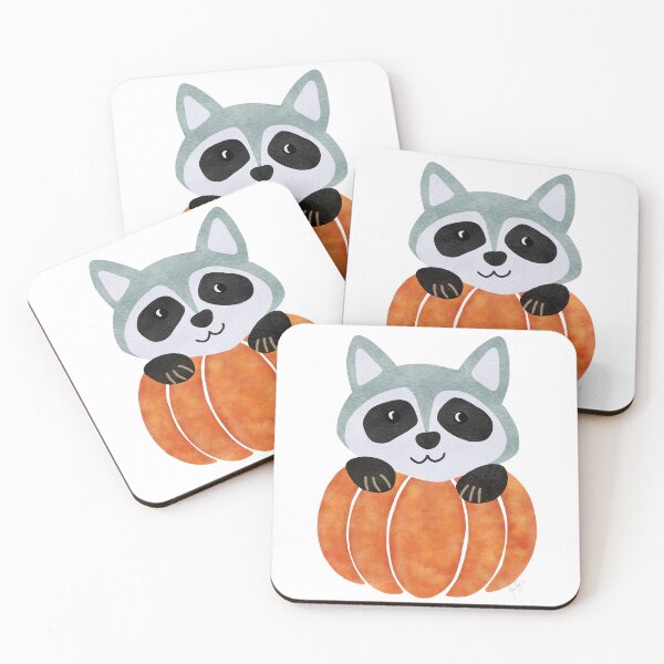 Item preview, Pumpkin raccoon designed and sold by Ana Gorozpe.