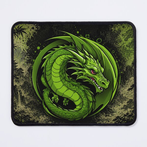 Item preview, Emerald Dragon Spirit: Ancient Asian Warrior Art designed and sold by Fei Long Design Hub.