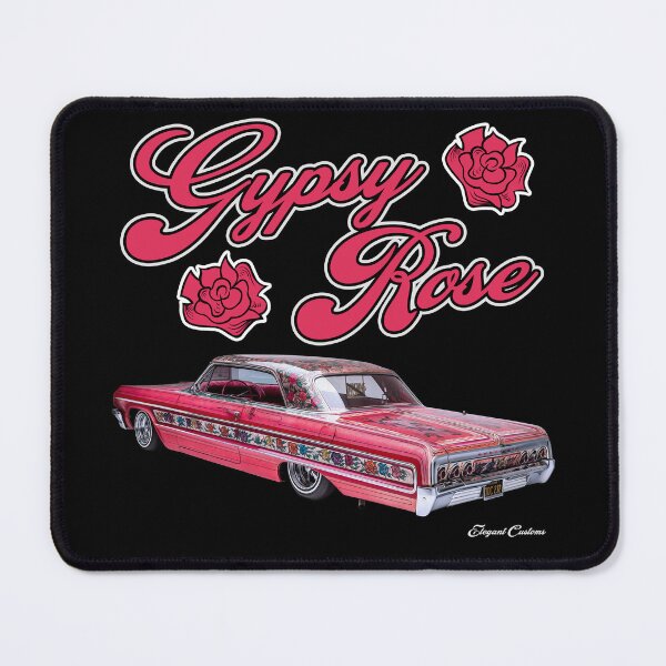 Item preview, 1964 Impala Gypsy Rose rear 3/4 w text - Lowrider, Kustom, Hot Rod, Muscle Car designed and sold by Elegant Customs.