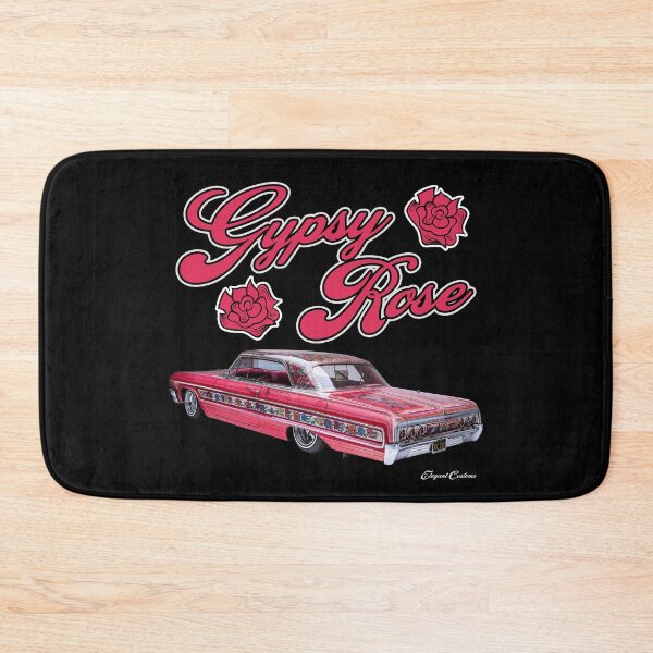 Item preview, 1964 Impala Gypsy Rose rear 3/4 w text - Lowrider, Kustom, Hot Rod, Muscle Car designed and sold by Elegant Customs.