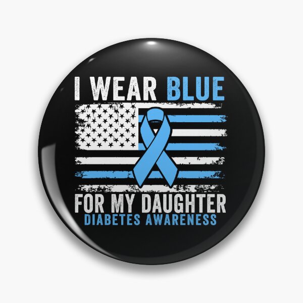 Item preview, I Wear Blue For My Daughter Diabetes Awareness Blue Ribbon Family Support designed and sold by 76Valeria.