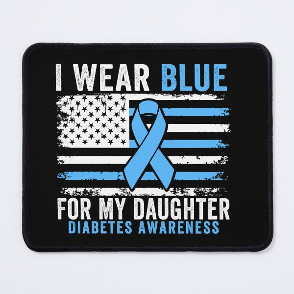 Item preview, I Wear Blue For My Daughter Diabetes Awareness Blue Ribbon Family Support designed and sold by 76Valeria.