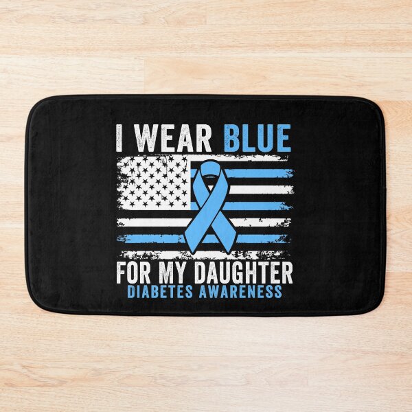Item preview, I Wear Blue For My Daughter Diabetes Awareness Blue Ribbon Family Support designed and sold by 76Valeria.