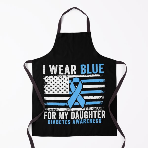 Item preview, I Wear Blue For My Daughter Diabetes Awareness Blue Ribbon Family Support designed and sold by 76Valeria.