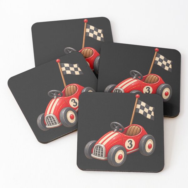 Item preview, Vintage Red Race Car designed and sold by JessouArt.
