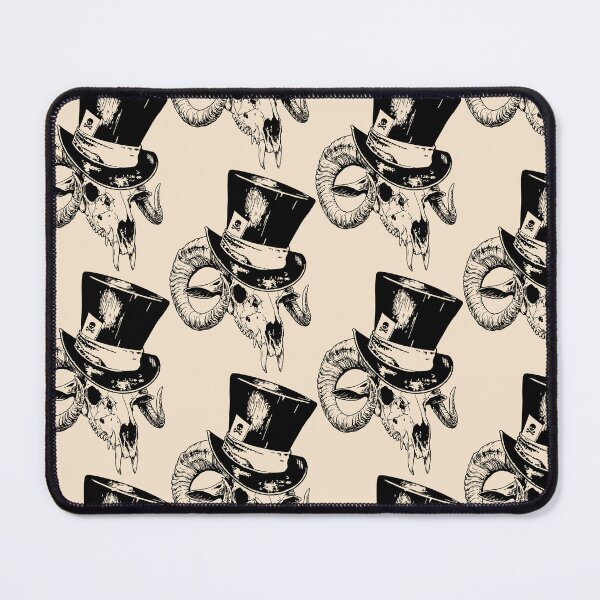 Item preview, Gothic Ram Skull Top Hat – Dark Victorian Halloween Illustration designed and sold by Rav3nArt.