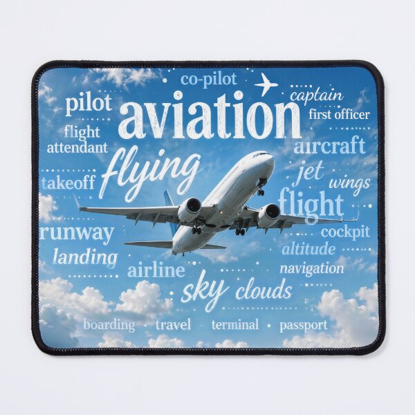 Item preview, Airplane Flying in Word Cloud designed and sold by Maria Dryfhout.