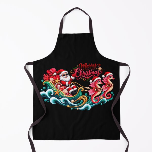 Item preview, Merry Christmas From The Sea | Ocean Santa Seahorse Christmas Design designed and sold by Dreamy Ocean Art.