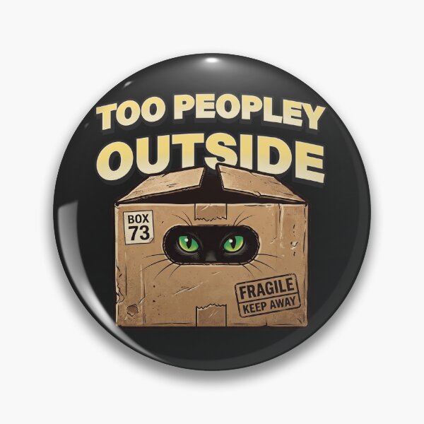 Item preview, Too Peopley Outside - Introvert Cat designed and sold by StellarBees.