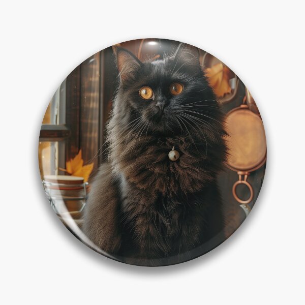 Item preview, Black Cat Among Pumpkins and Copper Pots designed and sold by Erika Kaisersot.