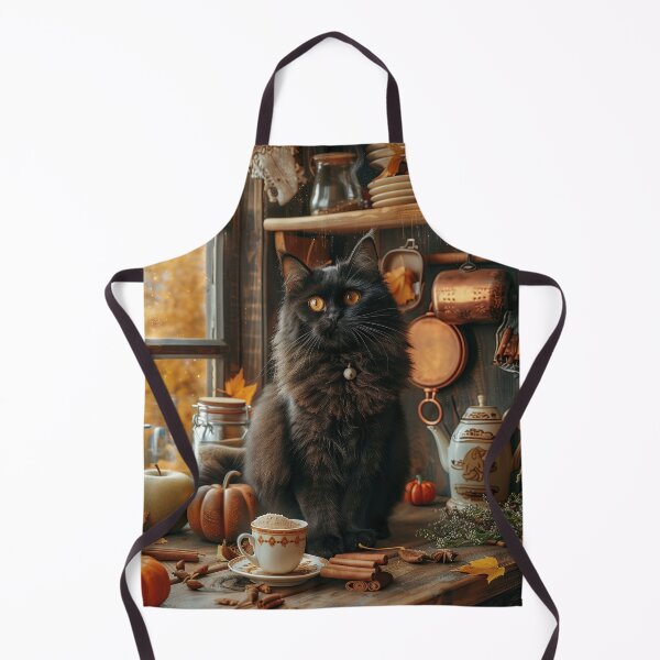 Item preview, Black Cat Among Pumpkins and Copper Pots designed and sold by Erika Kaisersot.