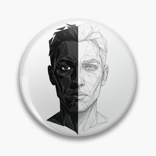 Item preview, Split Face Low Poly Geometric Line Art Poster designed and sold by  Color & Form.