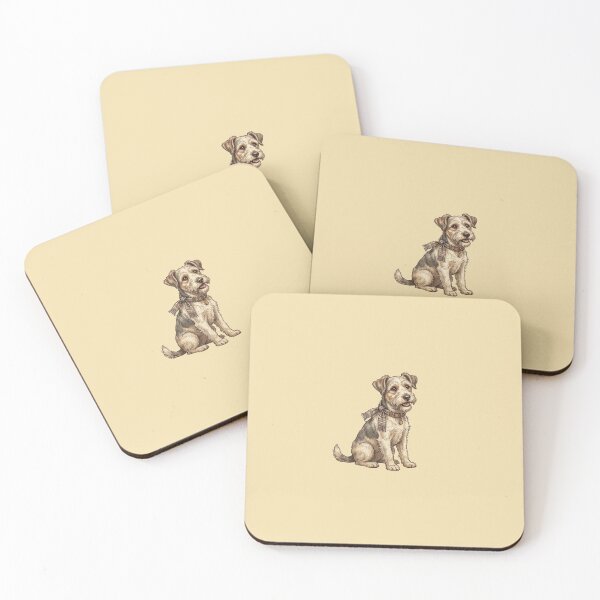 Artikelvorschau, Drahthaariger Terrier mit schottischem Schal – Vintage-Hundekunst entworfen und verkauft von FootprintofLove.