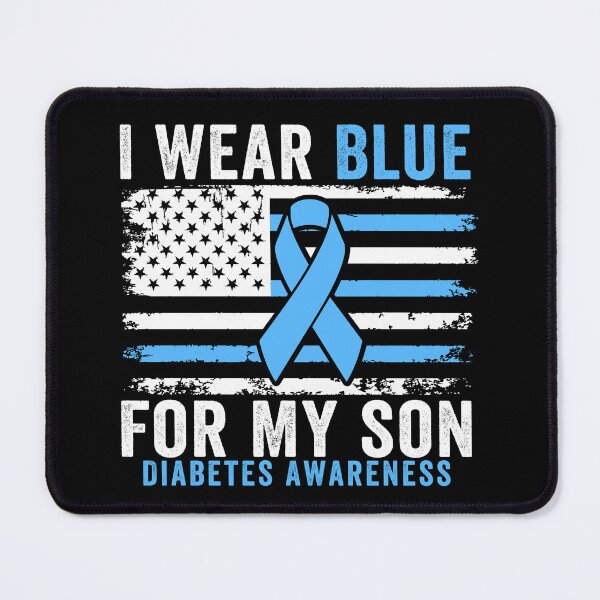 Item preview, I Wear Blue For My Son Diabetes Awareness Blue Ribbon Family Support designed and sold by 76Valeria.