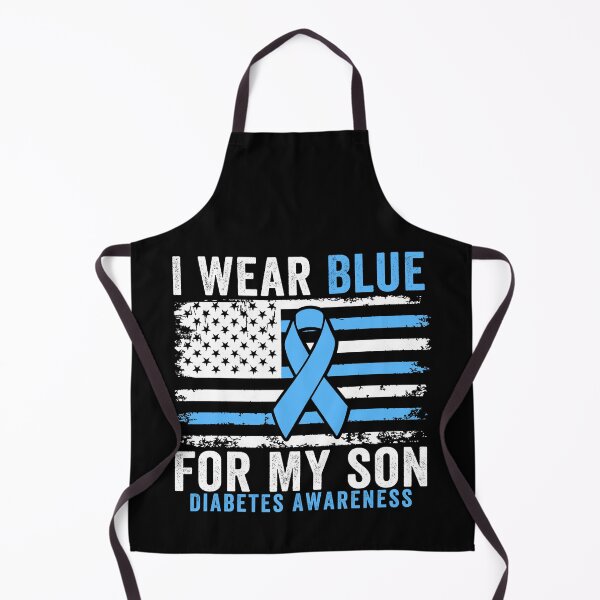 Item preview, I Wear Blue For My Son Diabetes Awareness Blue Ribbon Family Support designed and sold by 76Valeria.