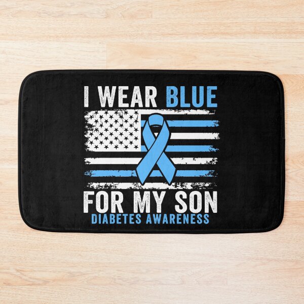 Item preview, I Wear Blue For My Son Diabetes Awareness Blue Ribbon Family Support designed and sold by 76Valeria.