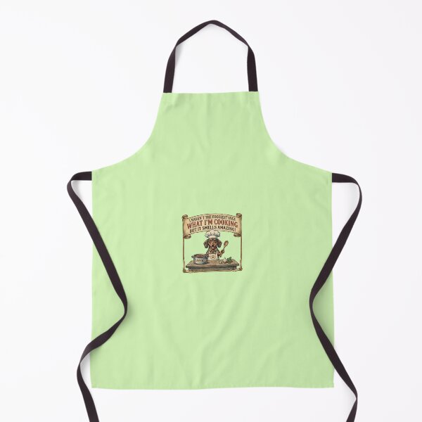 Item preview, Funny Vintage Dachshund Chef - Bark-B-Q Gourmet Dog Meme designed and sold by FootprintofLove.