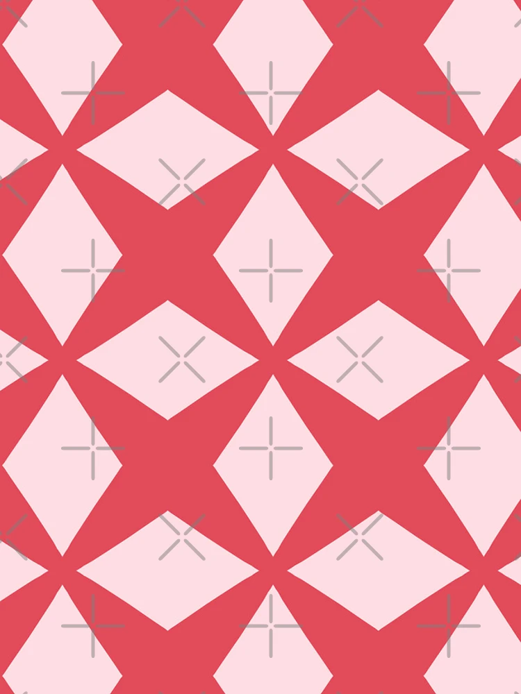 Thumbnail 4 of 4, iPhone Case, Pink Geometric Star Tile Seamless Pattern designed and sold by SbRandomLab.