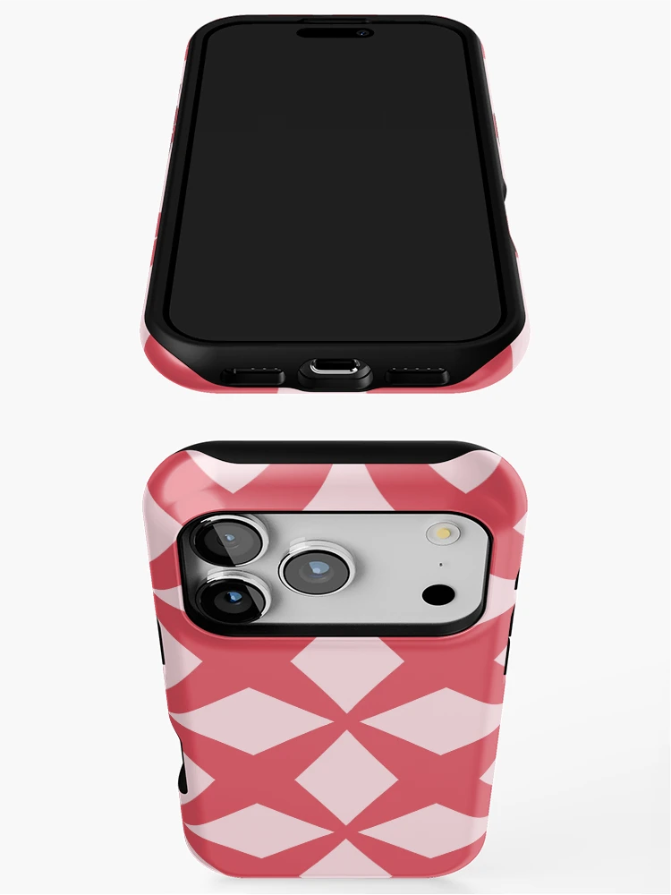 Thumbnail 3 of 4, iPhone Case, Pink Geometric Star Tile Seamless Pattern designed and sold by SbRandomLab.
