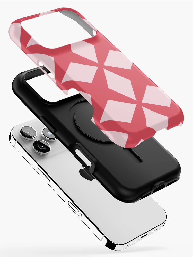 Thumbnail 2 of 4, iPhone Case, Pink Geometric Star Tile Seamless Pattern designed and sold by SbRandomLab.