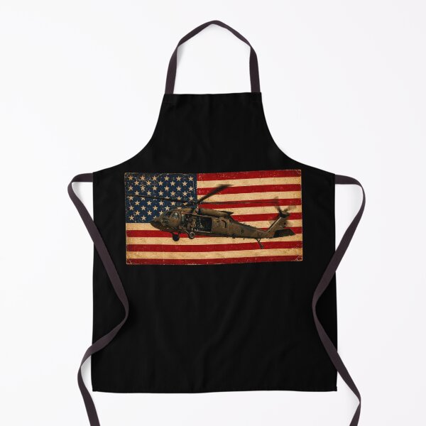 Item preview, UH-60 Black Hawk Helicopter Vintage Worn American Flag designed and sold by MilitaryMart.