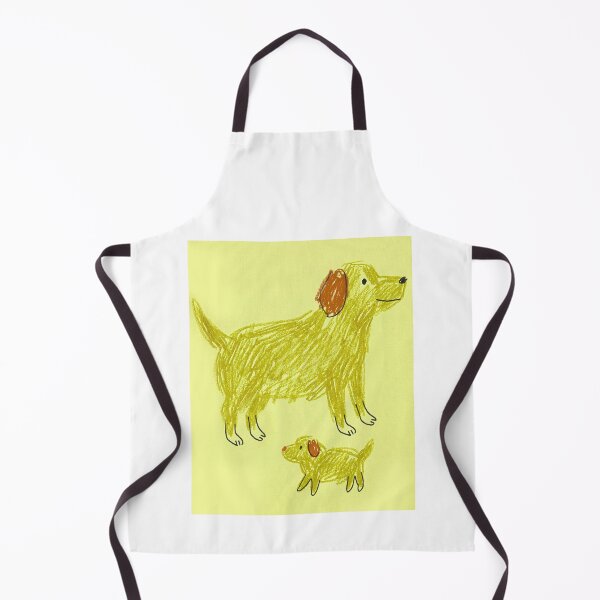 Item preview, Cute Dog Drawing – Playful Childlike Dog Art on Yellow designed and sold by PhokaPhokich.