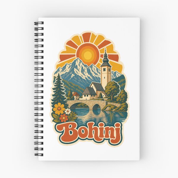 Item preview, Bohinj Slovenia Travel Souvenir - Retro Illustration designed and sold by VisualArtsOasis.