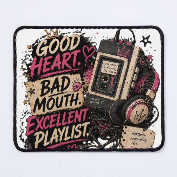 Item preview, Good Heart Bad Mouth Excellent Playlist designed and sold by The Positivity Princess.