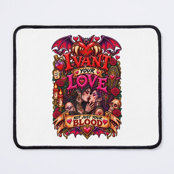 Item preview, DARK LOVE ❤️ - MONSTER ROMANCE COLLETION - VAMPIRE LOVE - I VANT YOUR LOVE - NOT JUST YOUR BLOOD - LESBIAN PRIDE designed and sold by WheelieGdArt.