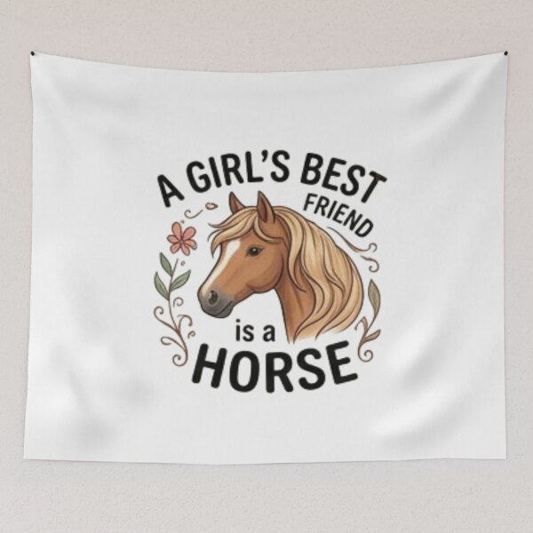 Item preview, A Girl's Best Friend Is a Horse — Equestrian & Horse Lover Design designed and sold by Tipsy24.