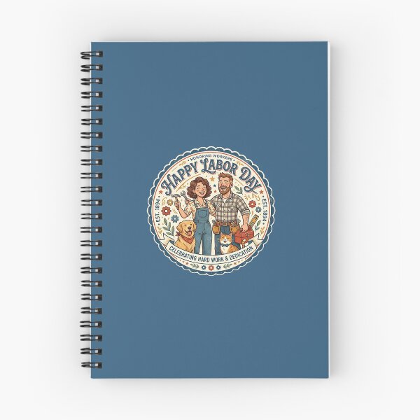 Item preview, Vintage Happy Labor Day emblem: celebrating hard work and dedication. designed and sold by FootprintofLove.