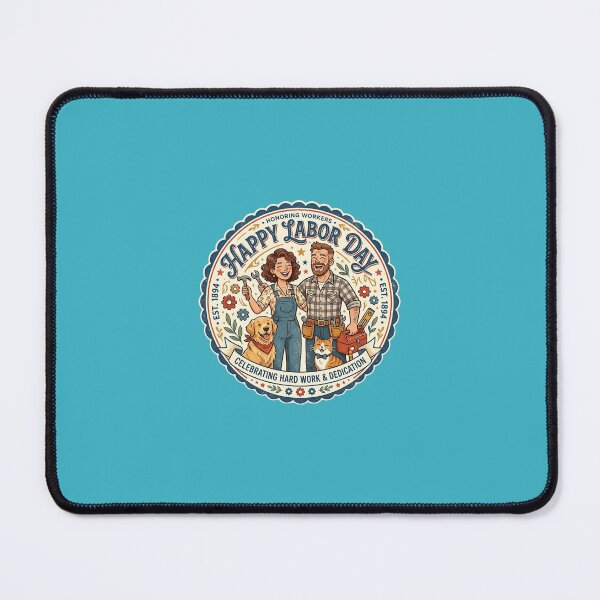 Item preview, Vintage Happy Labor Day emblem: celebrating hard work and dedication. designed and sold by FootprintofLove.