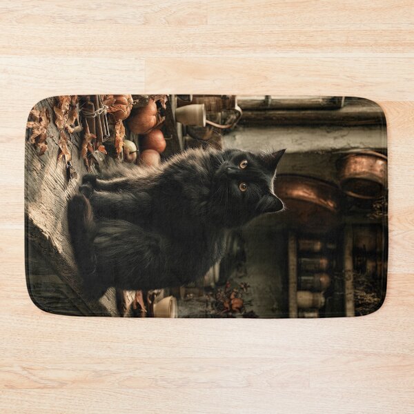 Item preview, Black Cat on a Rainy Autumn Morning designed and sold by Erika Kaisersot.