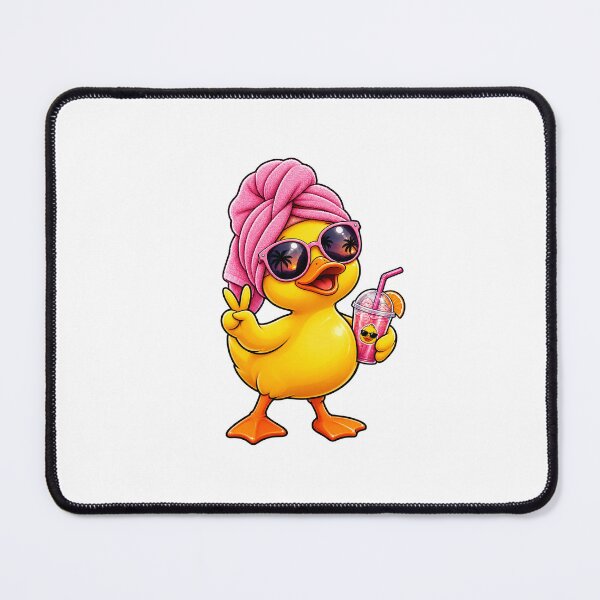 Item preview, Happy Spa Duck Sticker - Cute Duckling Pink Towel Sunglasses Drink designed and sold by VYBEHAUS.