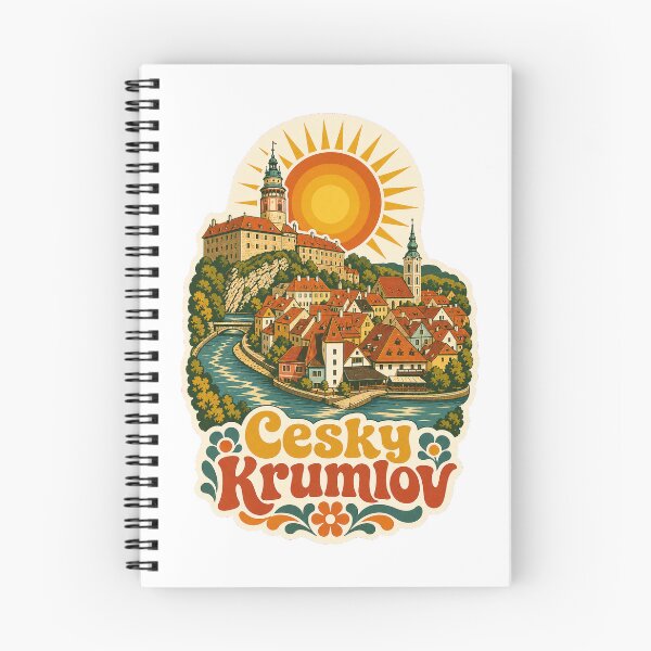 Item preview, Cesky Krumlov Czechia Travel Souvenir - Retro Illustration designed and sold by VisualArtsOasis.