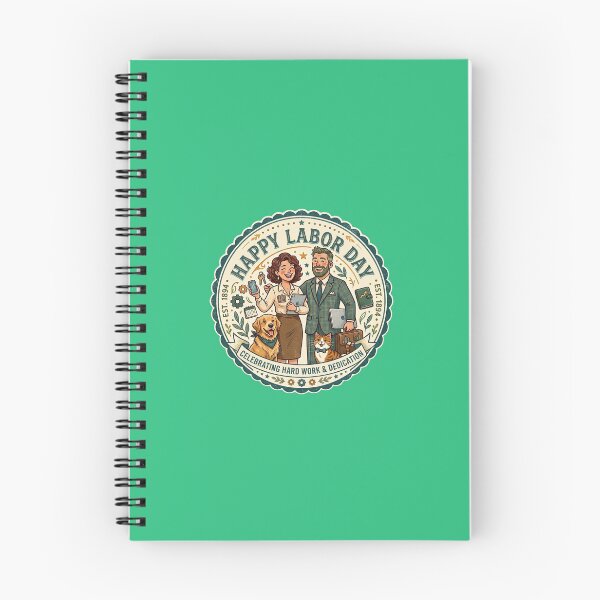 Item preview, Vintage office and technology emblem for Labor Day: celebrating hard work designed and sold by FootprintofLove.
