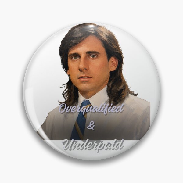 Item preview, Overqualified and Underpaid Retro Office Meme - Corporate Worker Humor designed and sold by Arcade&Binge.