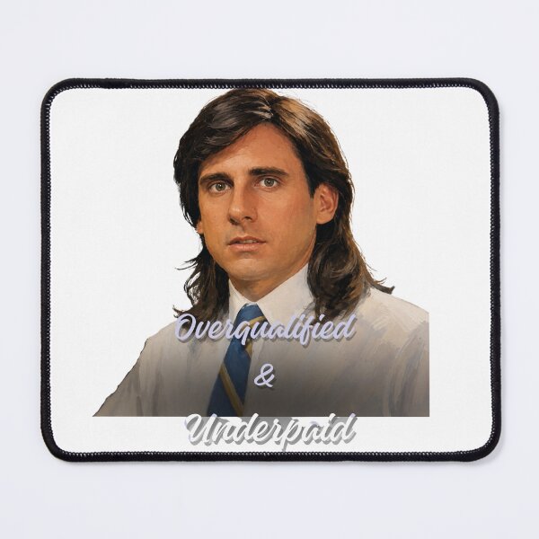 Item preview, Overqualified and Underpaid Retro Office Meme - Corporate Worker Humor designed and sold by Arcade&Binge.